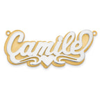 10k 3D Two-tone Polished Name Plate