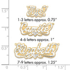 10k 3D Two-tone Diamond-cut Name Plate