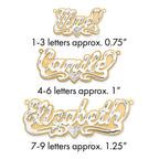 10k 3D Two-tone Diamond-cut Name Plate