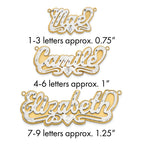 10k 3D Two-tone Satin Diamond-cut Name Plate