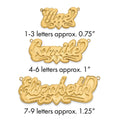 10k Yellow Gold 3D Satin Diamond-cut Heart Name Plate