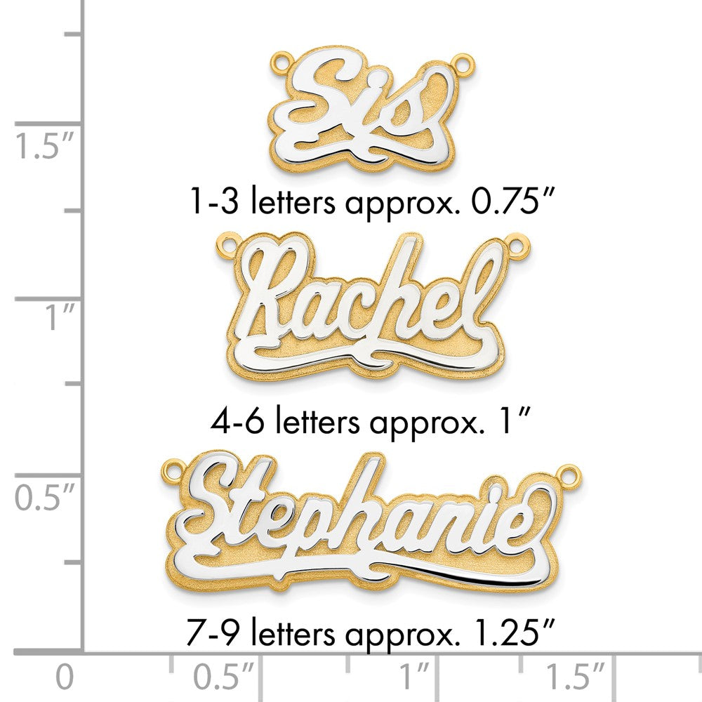10k 3D Two-tone Polished Name Plate