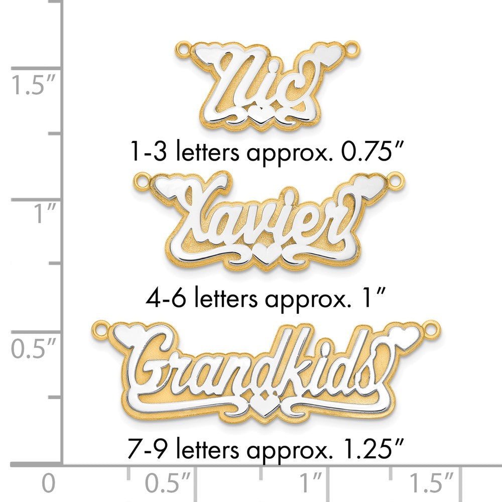 10k 3D Two-tone Polished Name Plate