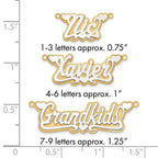10k 3D Two-tone Polished Name Plate