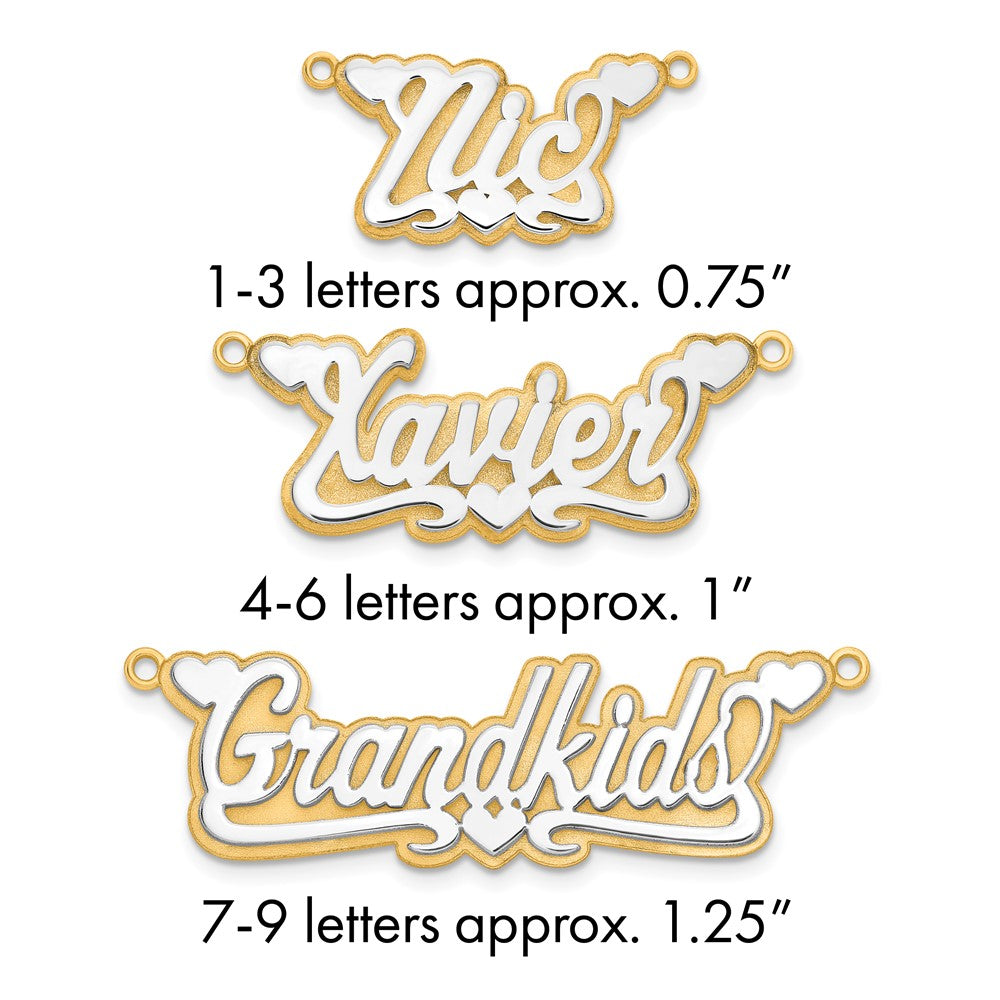 10k 3D Two-tone Polished Name Plate