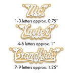 10k 3D Two-tone Polished Name Plate