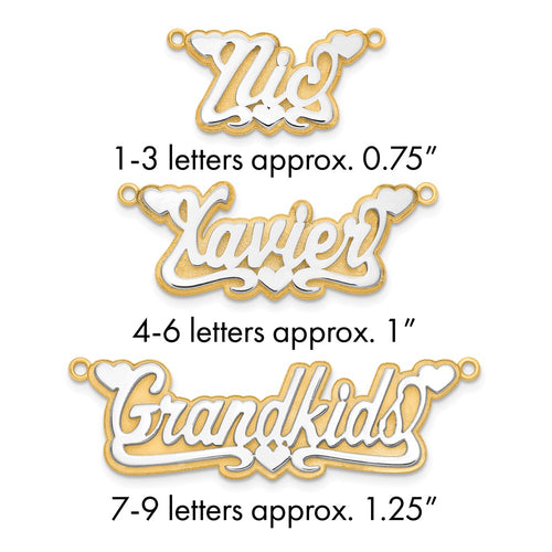 10k 3D Two-tone Polished Name Plate