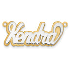 10k 3D Two-tone Polished Name Plate