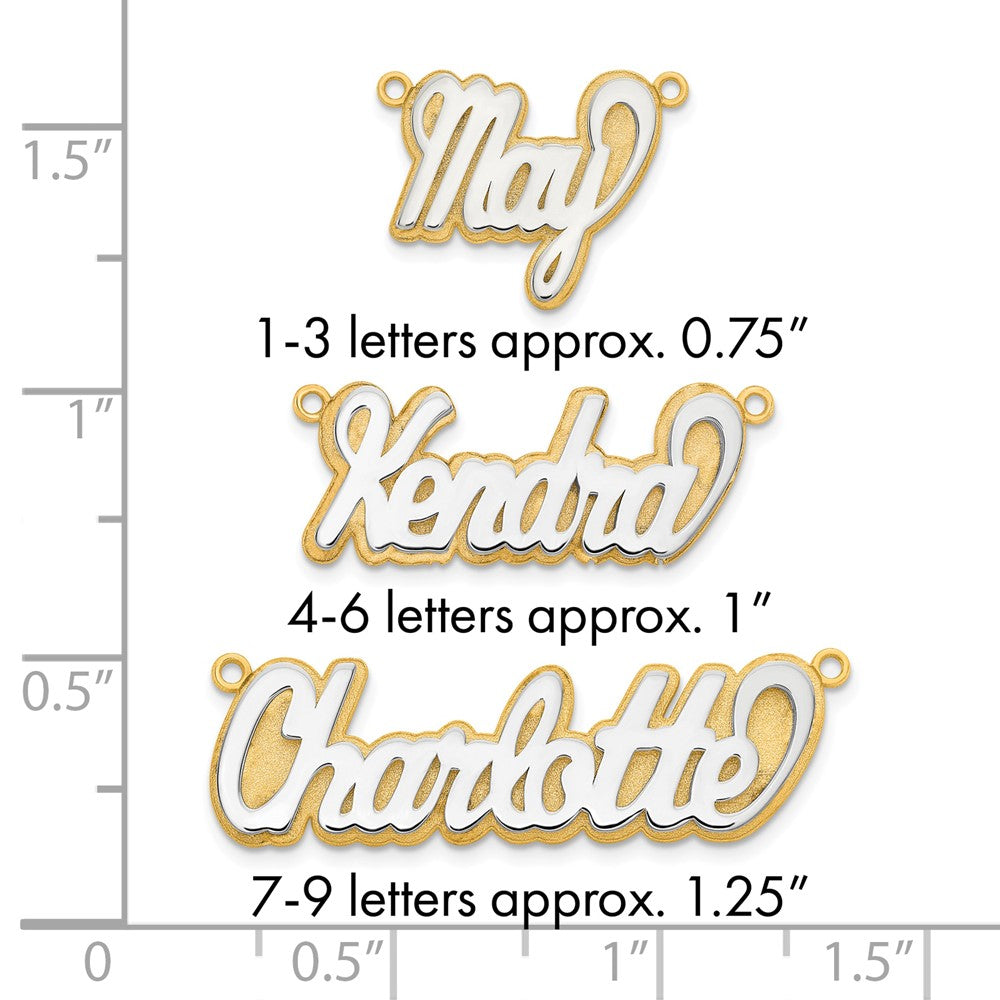 10k 3D Two-tone Polished Name Plate