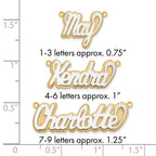 10k 3D Two-tone Polished Name Plate