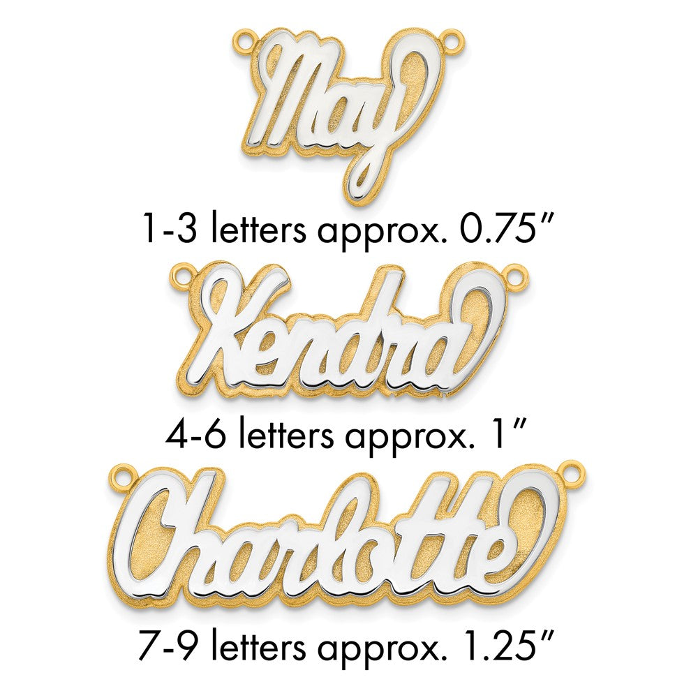 10k 3D Two-tone Polished Name Plate