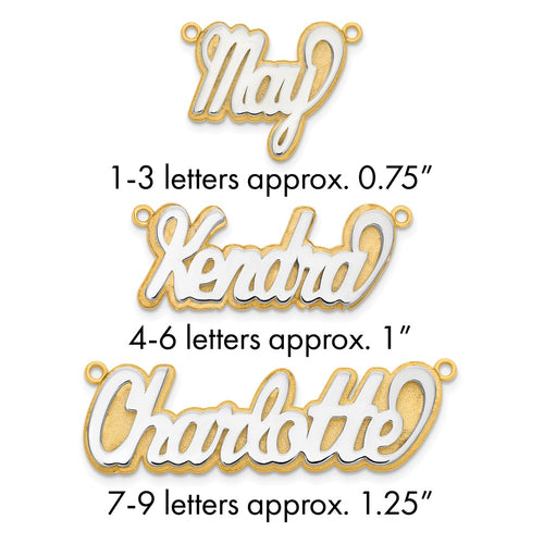 10k 3D Two-tone Polished Name Plate