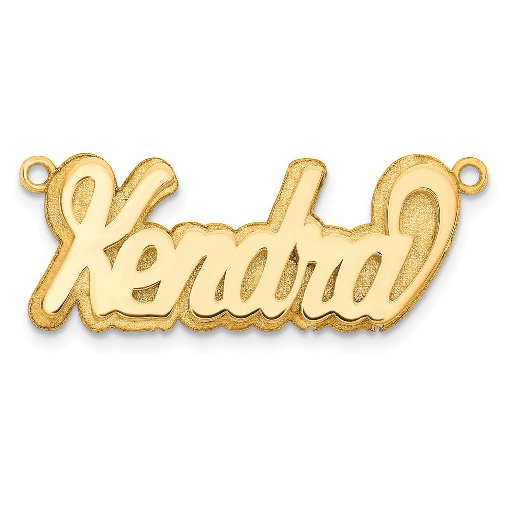 10k Yellow Gold 3D Polished Name Plate
