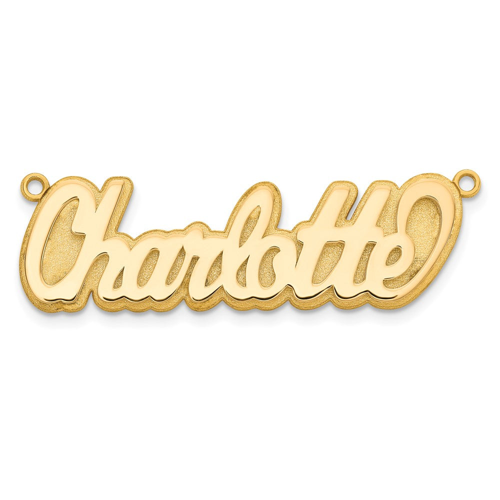 10k Yellow Gold 3D Polished Name Plate