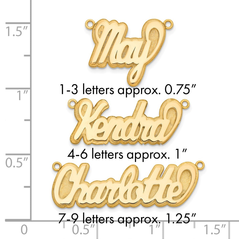 10k Yellow Gold 3D Polished Name Plate