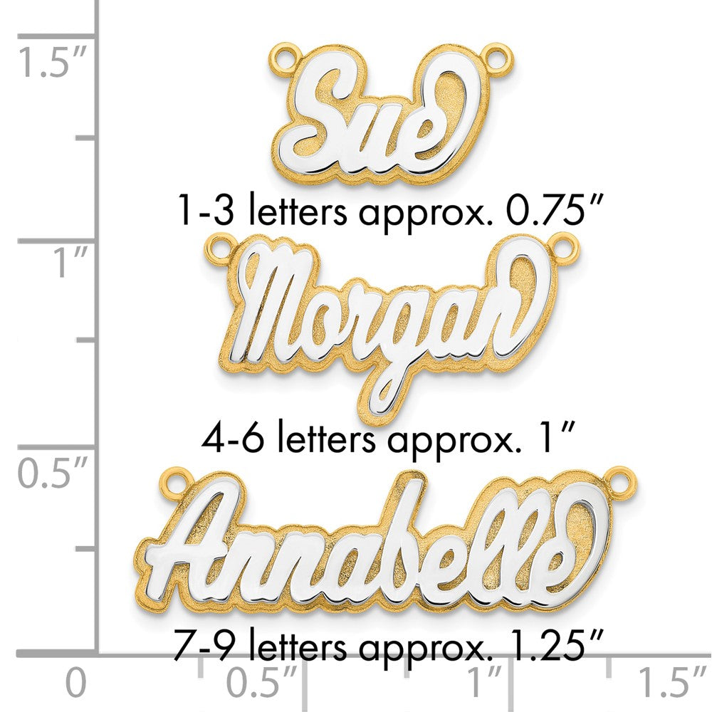 10k 3D Two-tone Polished Name Plate