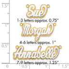 10k 3D Two-tone Polished Name Plate