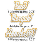 10k 3D Two-tone Polished Name Plate