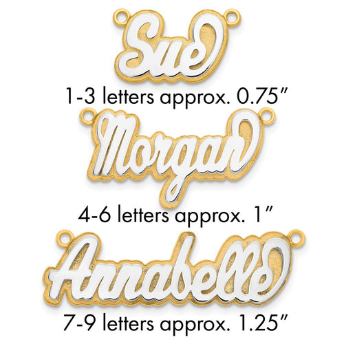 10k 3D Two-tone Polished Name Plate
