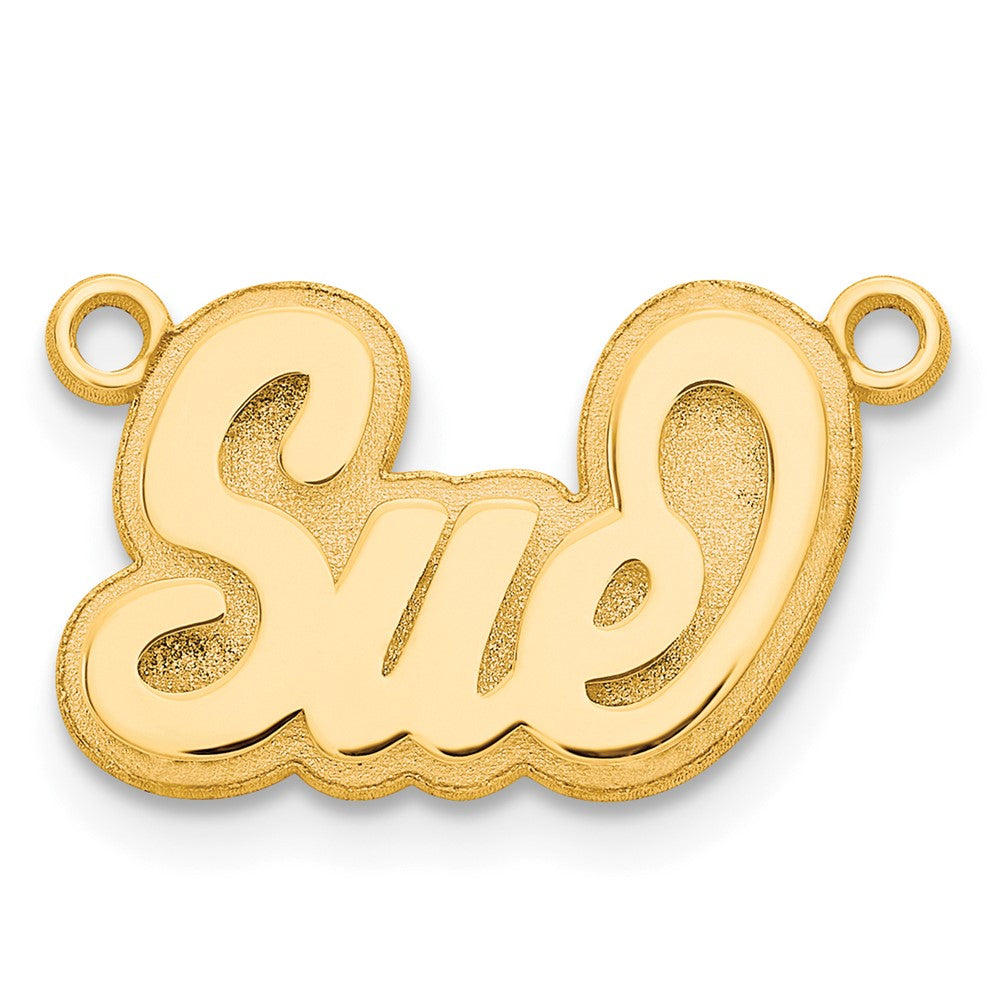 10k Yellow Gold Polished 3D Name Plate