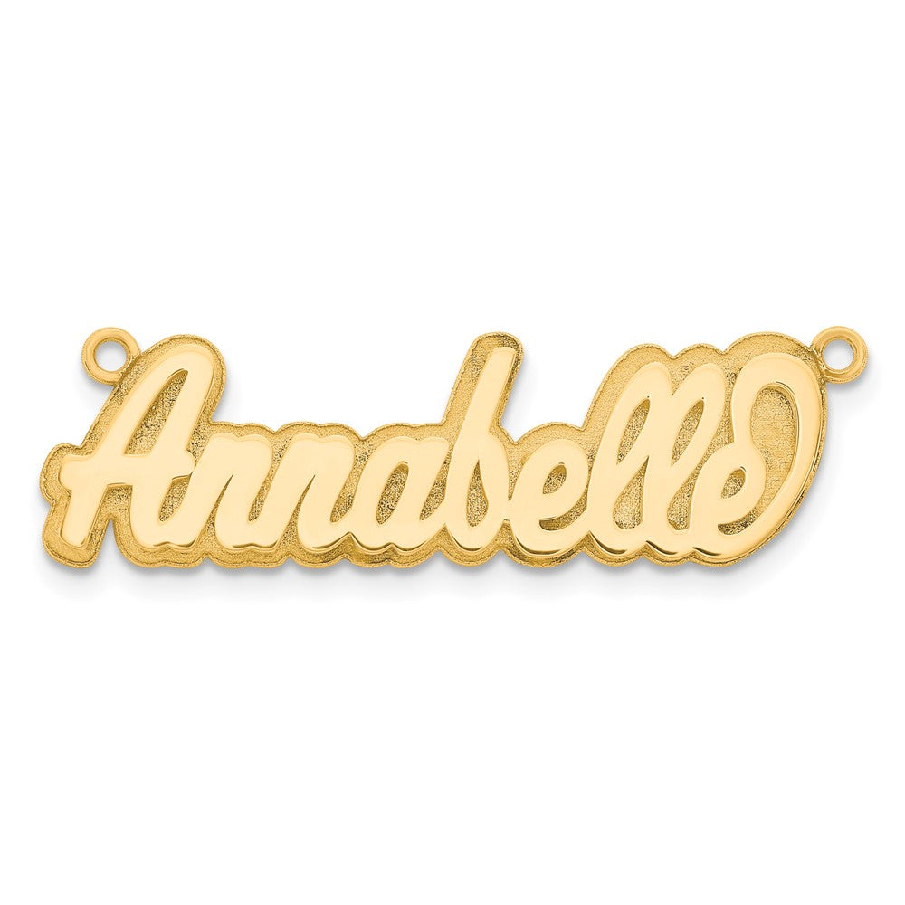 10k Yellow Gold Polished 3D Name Plate