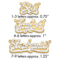 10k 3D Two-tone Satin Diamond-cut Name Plate