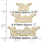 10k 3D Two-tone Satin Diamond-cut Name Plate