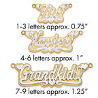 10k 3D Two-tone Satin Diamond-cut Name Plate