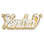 10k 3D Two-tone Satin Diamond-cut Name Plate