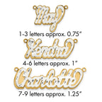 10k 3D Two-tone Satin Diamond-cut Name Plate