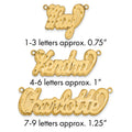 10k Yellow Gold 3D Satin Diamond-cut Name Plate