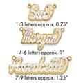10k 3D Two-tone Satin Diamond-cut Name Plate