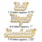 10k 3D Two-tone Satin Diamond-cut Name Plate