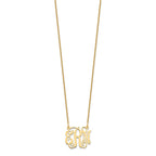 10k Yellow Gold Small Monogram Necklace
