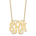 10k Yellow Gold Medium Monogram Necklace