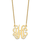 10k Yellow Gold Small Monogram Necklace