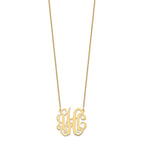 10k Yellow Gold Small Monogram Necklace