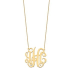 10k Yellow Gold Large Monogram Necklace