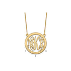 10k Yellow Gold Small Family Monogram Necklace