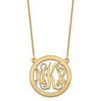 10k Yellow Gold Small Family Monogram Necklace