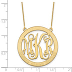 10k Yellow Gold Large Family Monogram Necklace