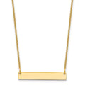10k Yellow Gold Small Blank Bar Necklace