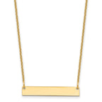 10k Yellow Gold Small Blank Bar Necklace
