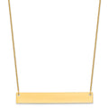 10k Yellow Gold Large Blank Bar Necklace