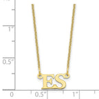 10k Yellow Gold Small Initials Necklace