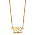 10k Yellow Gold Small Initials Necklace