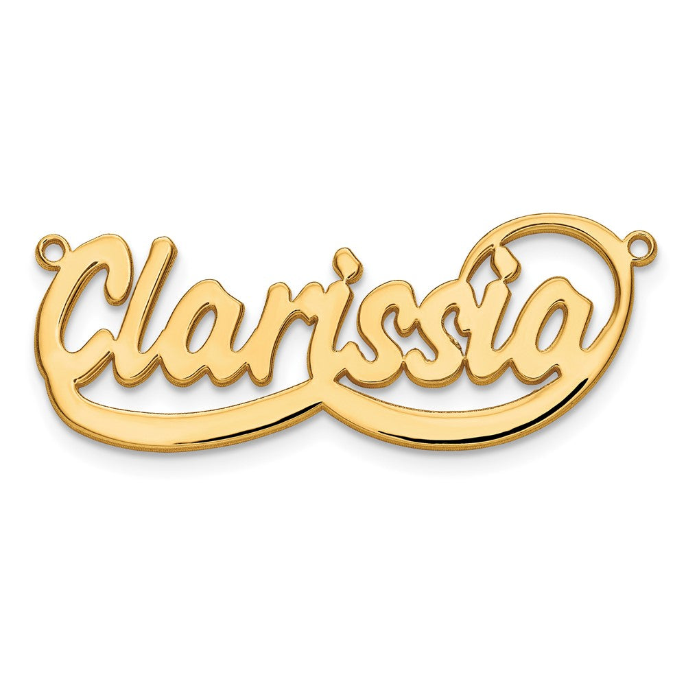10k Yellow Gold Swoop Name Plate