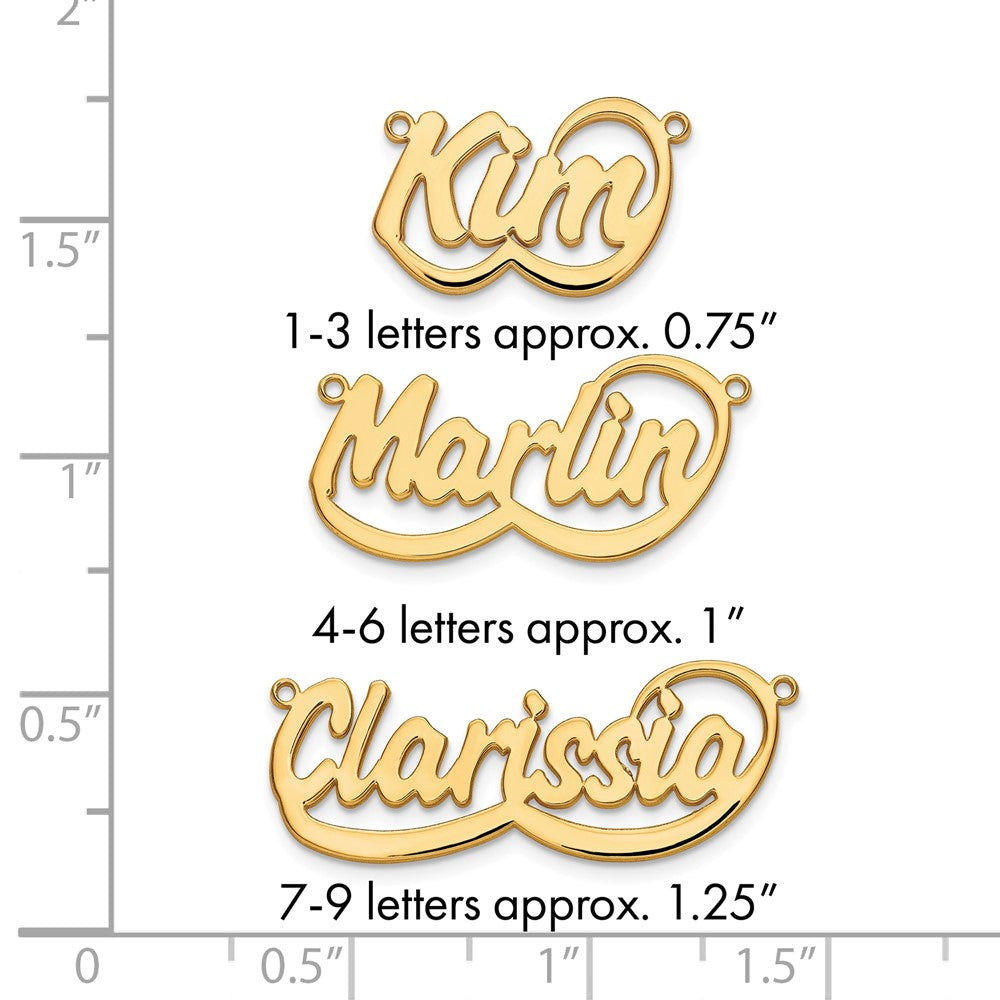 10k Yellow Gold Swoop Name Plate
