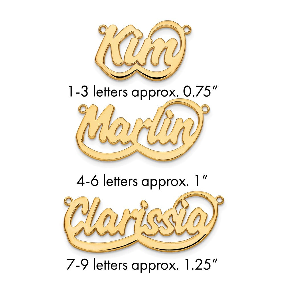 10k Yellow Gold Swoop Name Plate