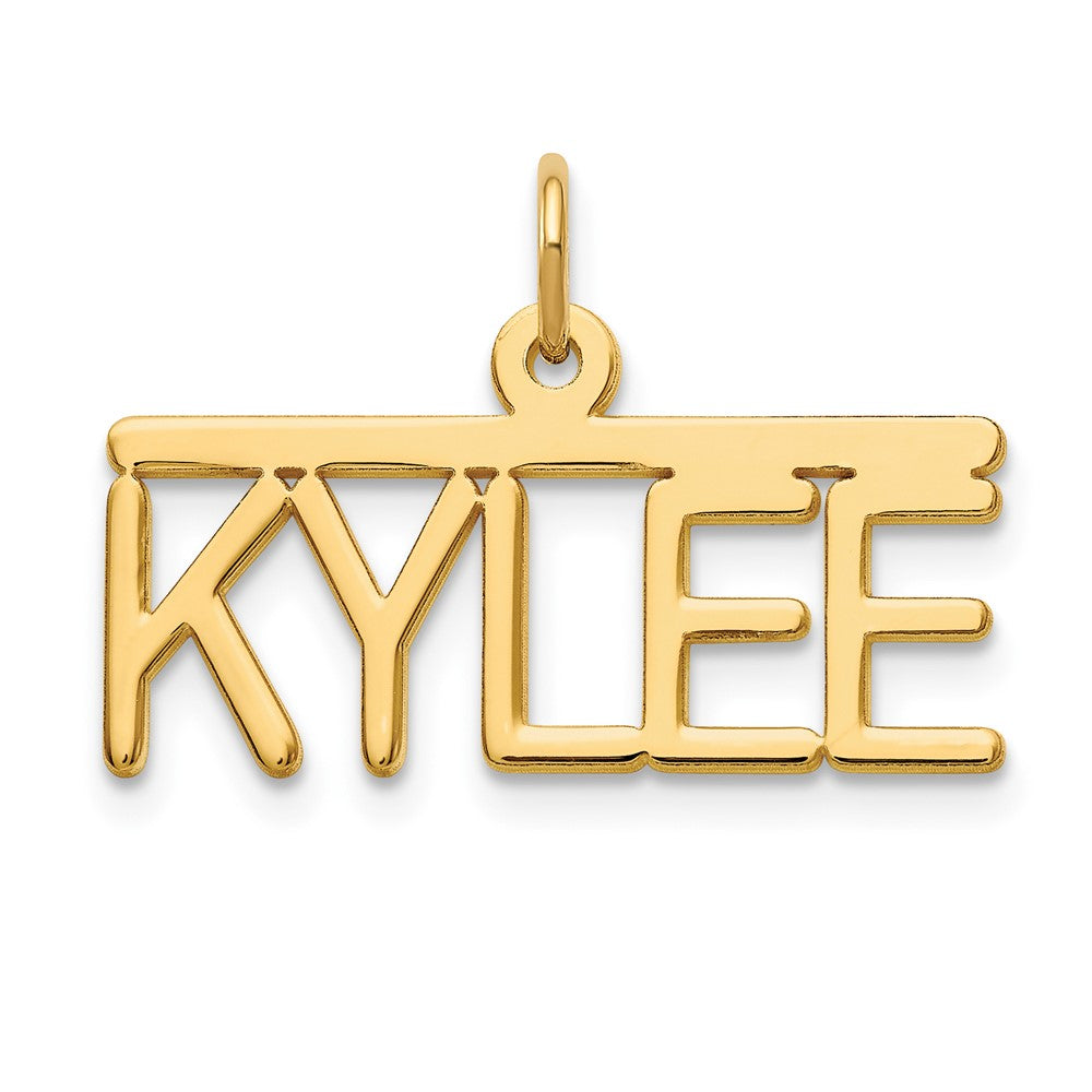 10k Yellow Gold Top Bar Name Plate